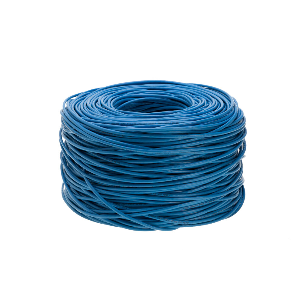 500 / 1000ft CAT5e Cable Bulk Solid Network Wire White Blue Black Cat5 Ethernet