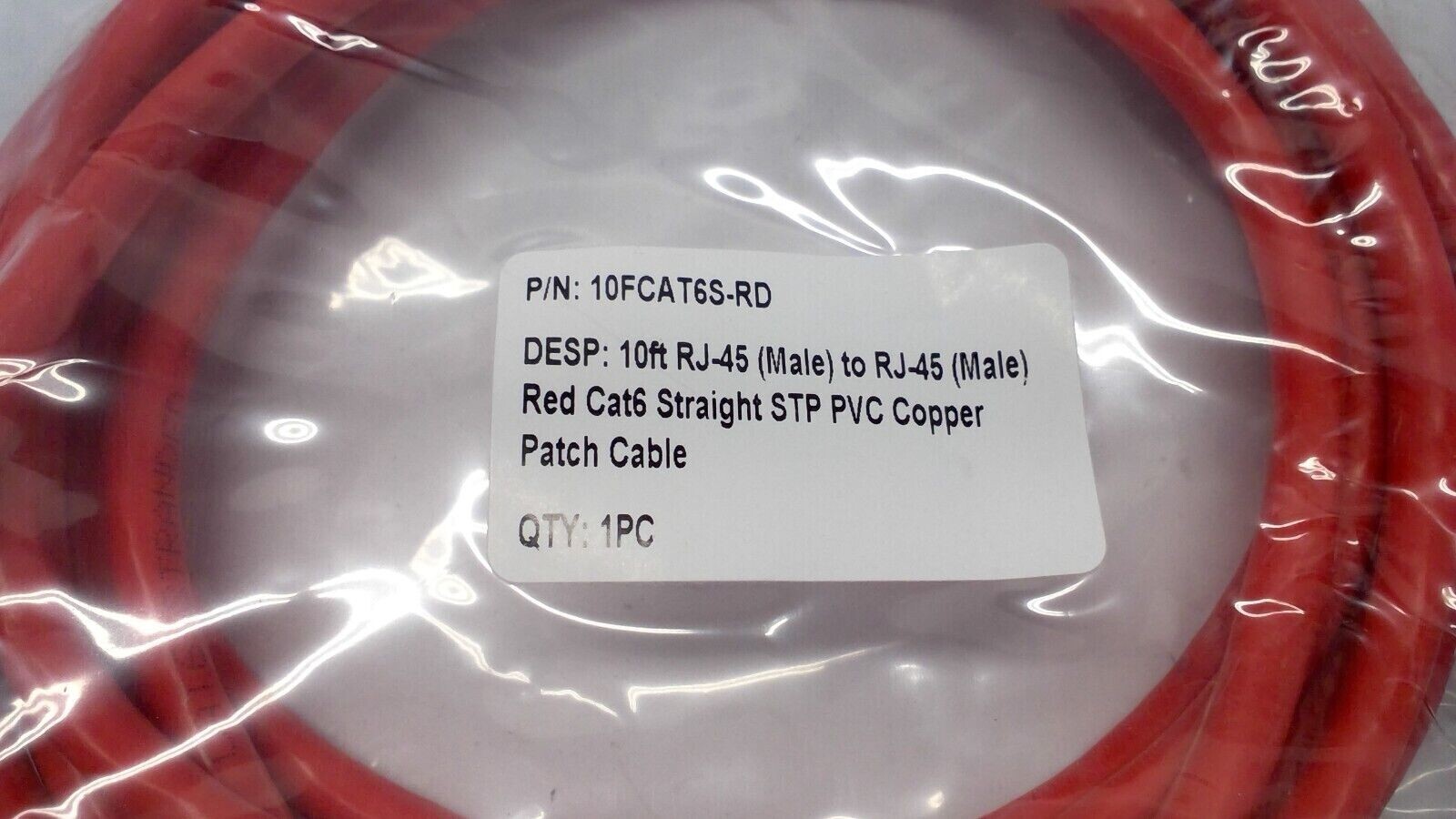 Lot of 10 – Cat6e Ethernet Patch Cable RJ45 Internet Cat5e Cable – 10 feet