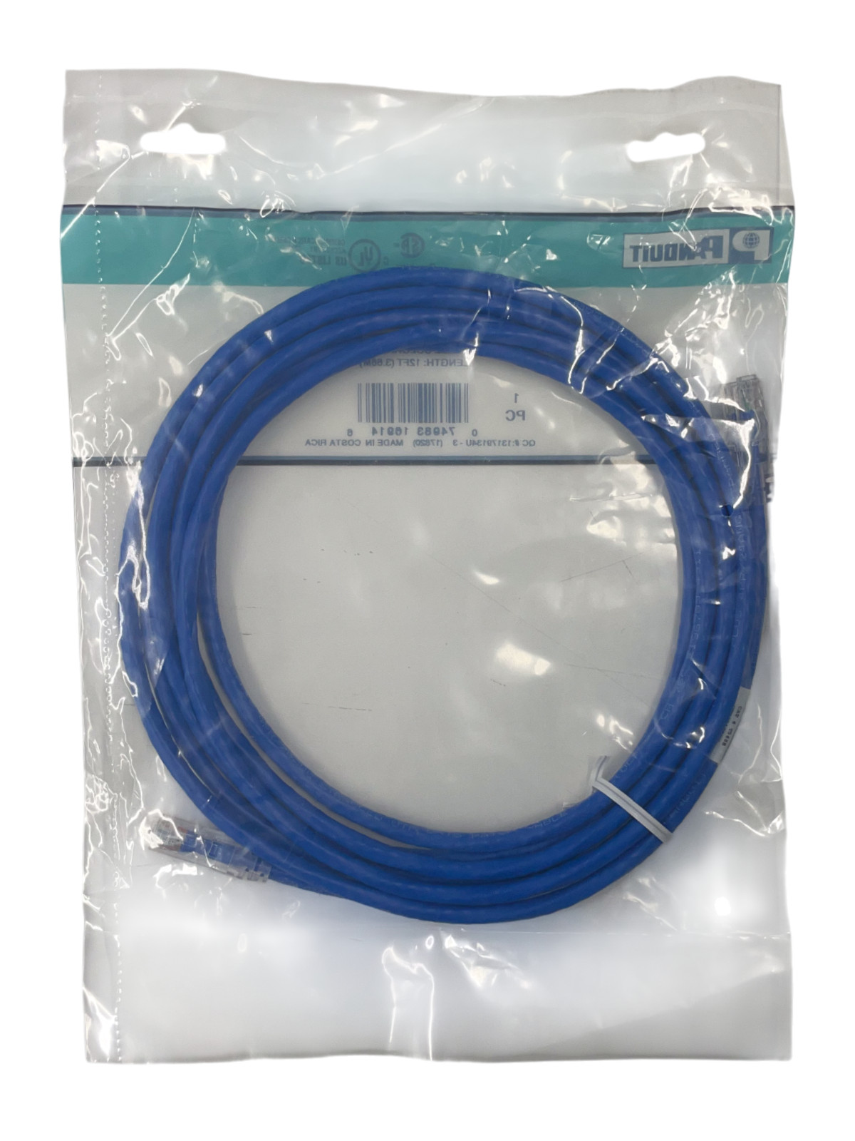 LOT x10 Panduit UTPSP12BUY 12ft Blue Cat 6 Class E Patch Cable Ethernet RJ-45 CM