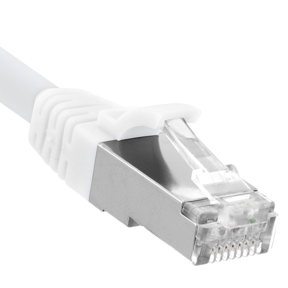 Ethernet Patch Cable CAT6A, S/FTP, 26AWG, 0.5 Ft, 5 pack, White