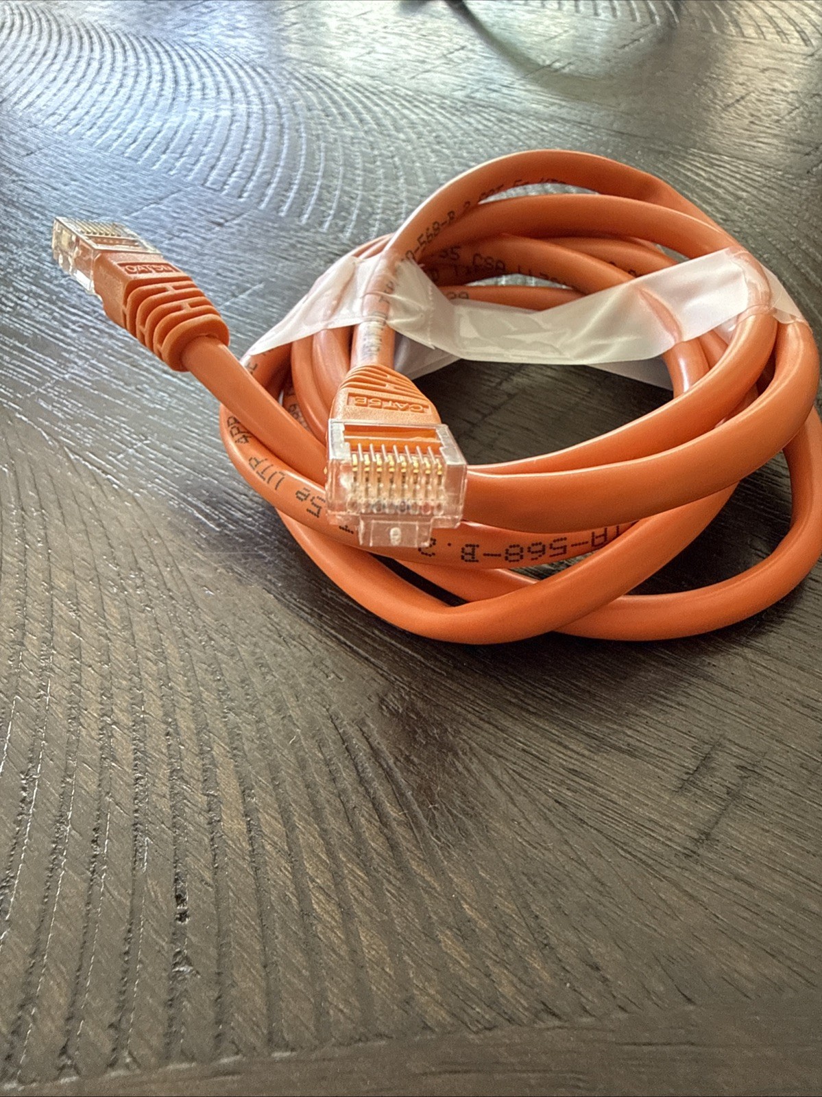 Etl Verified Tia/Eia 568b Cat5e Cable 5ft Long Orange Color