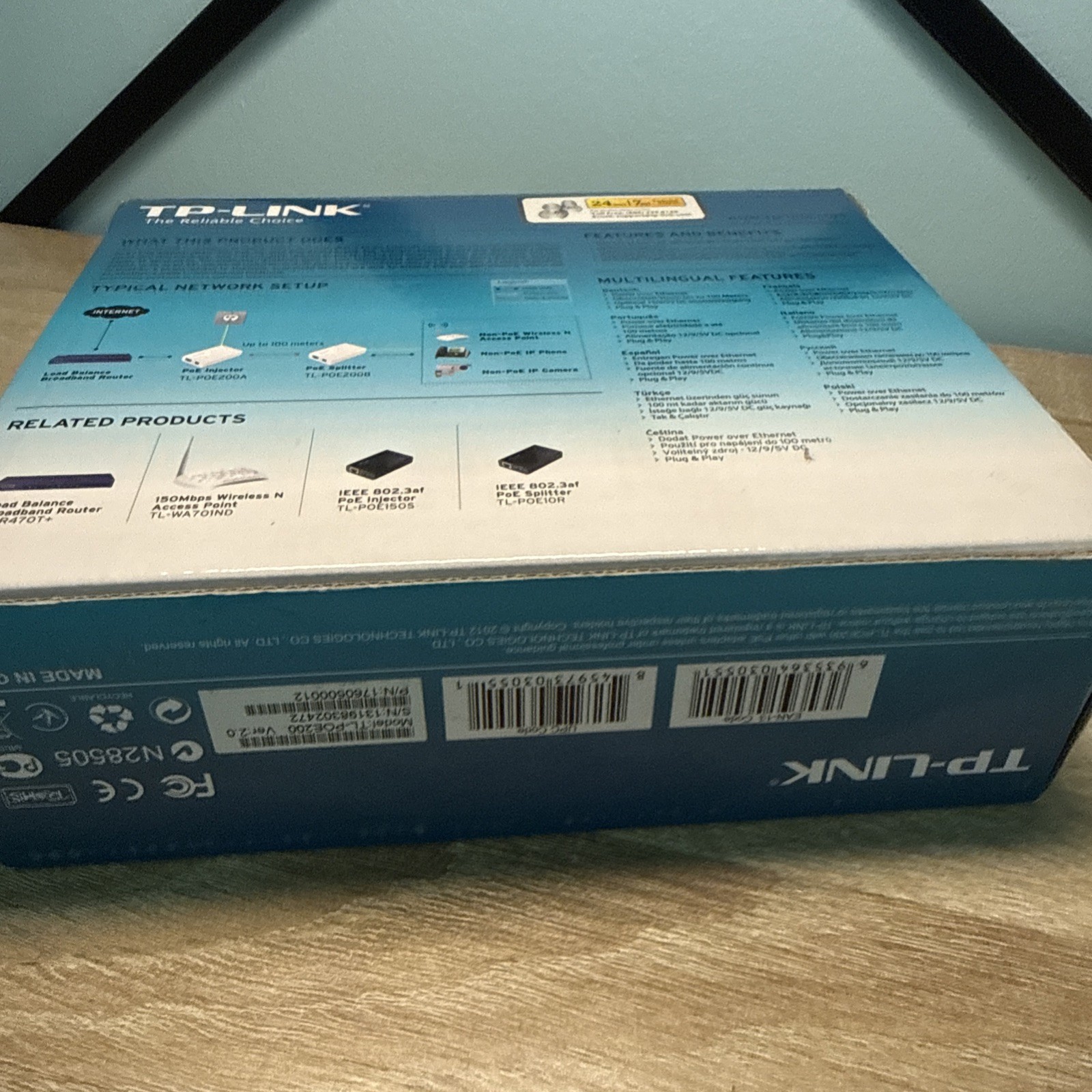 TP-LINK Power over Ethernet Adapter Kit (TL-POE200) – Brand New