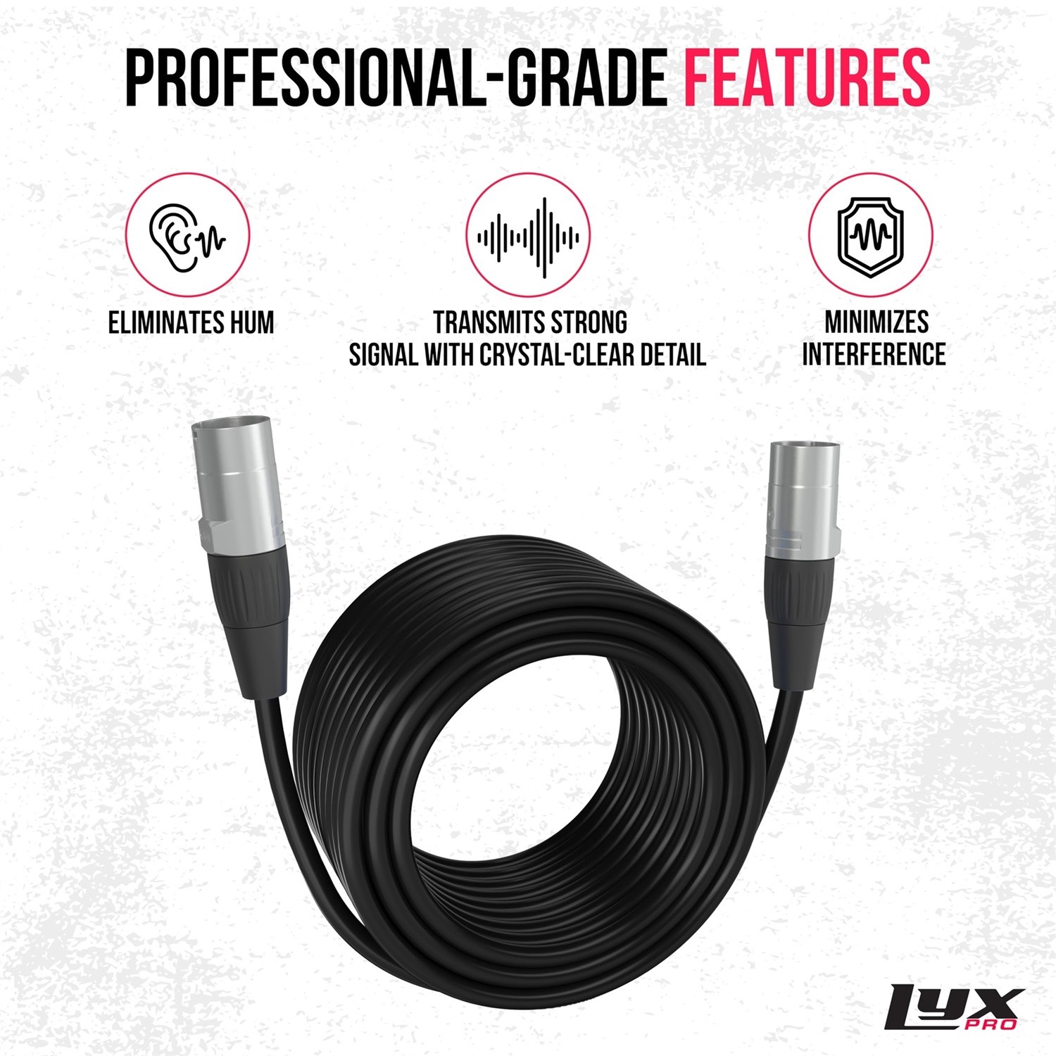 LyxPro 100ft Shielded CAT6 Ethercon RJ45 Cable Pro Audio Lighting Cable, Black