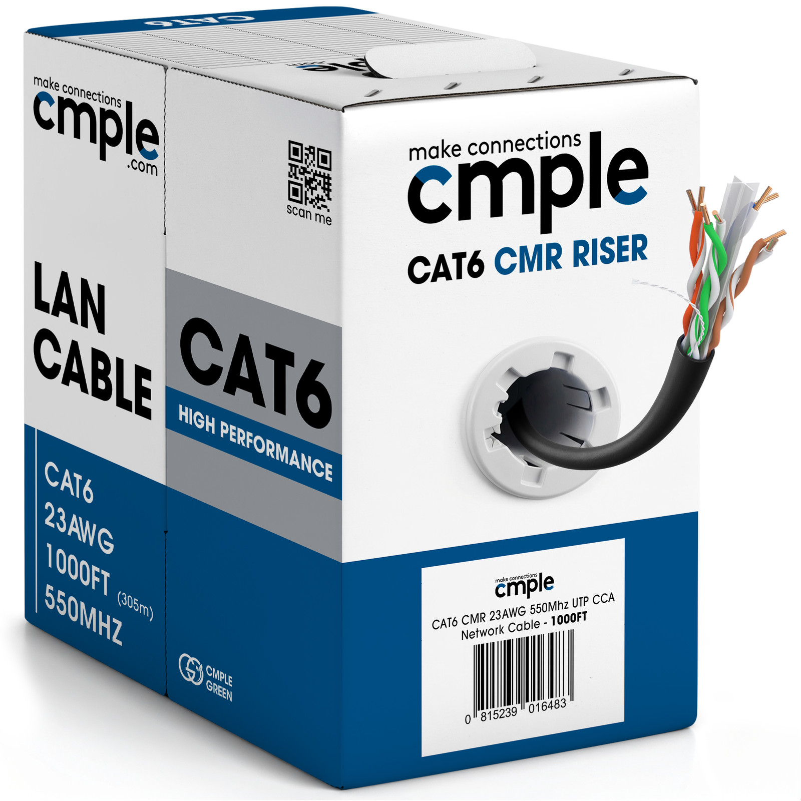 Cat5e Plenum Cat6 Riser Cable 1000ft Bulk Cat 5e Cat 6 Ethernet Cable (CMP CMR)