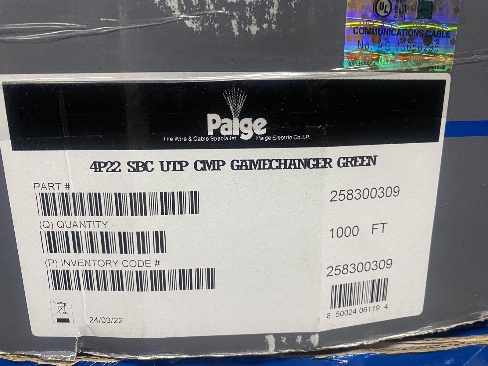 Paige Gamechanger Category Cable 6-Green-258300309 – Cat6 – Cat 6 Gamechanger