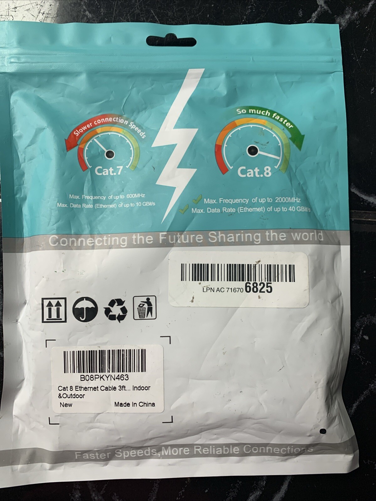 Vabocu Cat 8 Ethernet Cable 3.ft