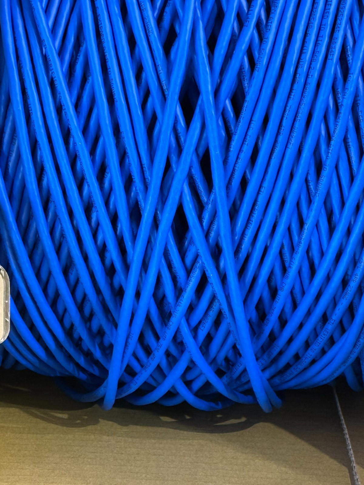 ICC Cat6 500MHz UTP Cable ICCABR6VBL Blue CMR 1000 Feet NEW