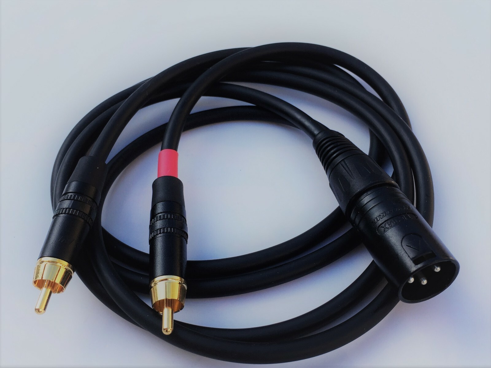 3’ft Feet Mogami Cable Neutrik XLR Male to 2-RCA Male L-R Splitter Duplicator v2