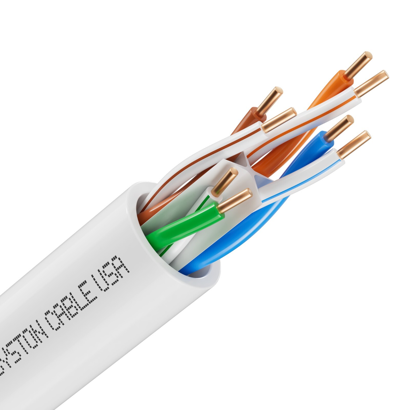 Syston Cat 6E Ethernet Network Cable 600MHz 23AWG UTP Solid Copper Wire-CMR Bulk