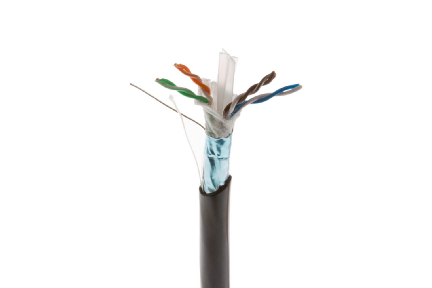 Cat6 Outdoor Direct Burial Cable, 1000′ Spool STP Black – Lifetime Warranty