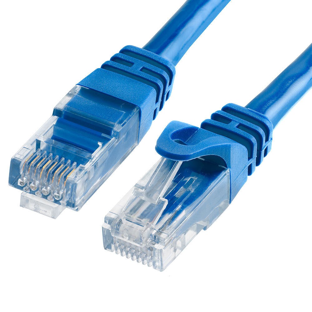 10 Feet Cat6 Cable Blue LAN Cat 6 Ethernet Patch Cord RJ45 Internet Modem Cable