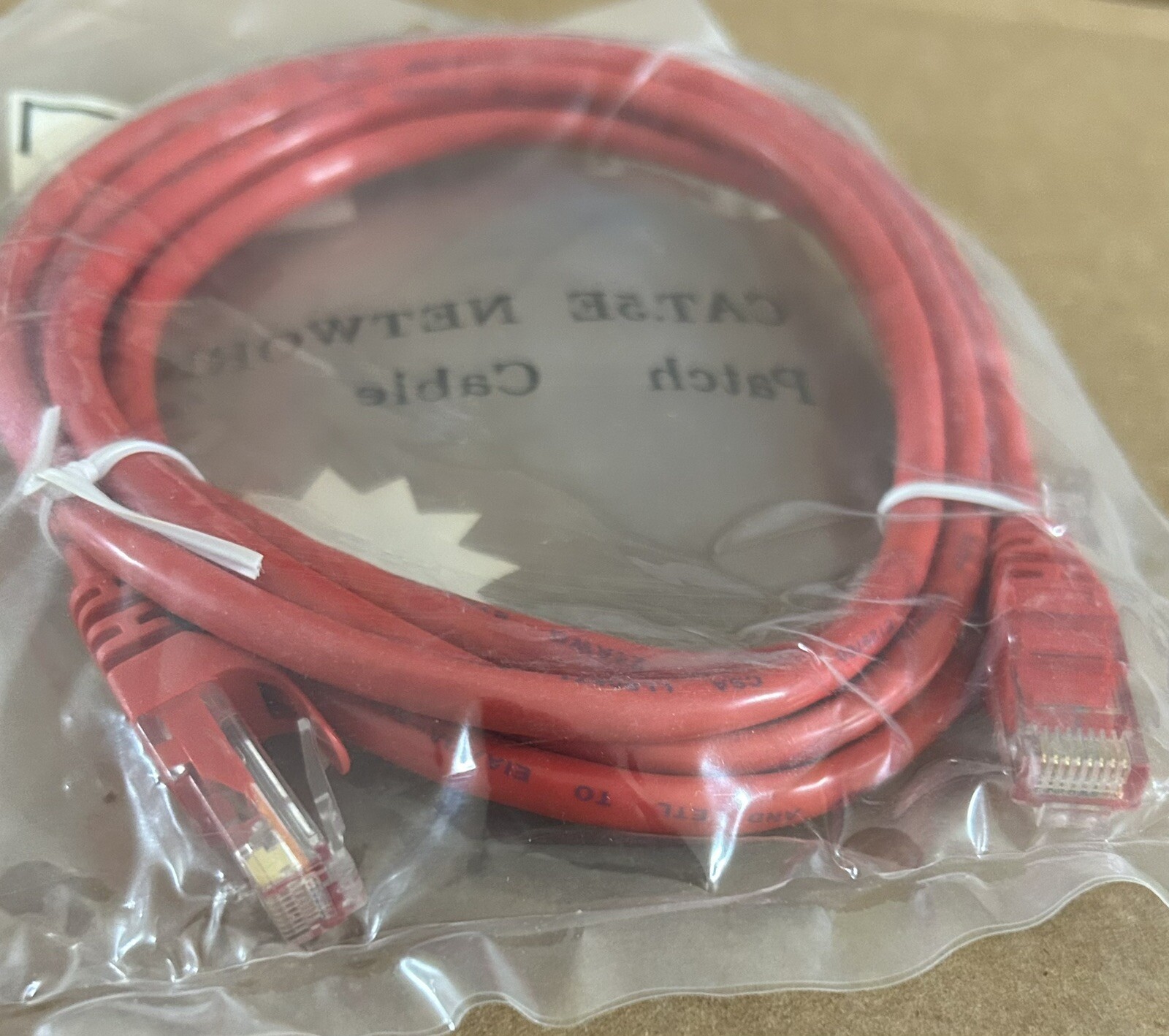 10 pack 7FT 4 PAIR 24AWG Cat5 Patch Cables Red ETL&UL TIA/ETA 568 A VERIFIED New