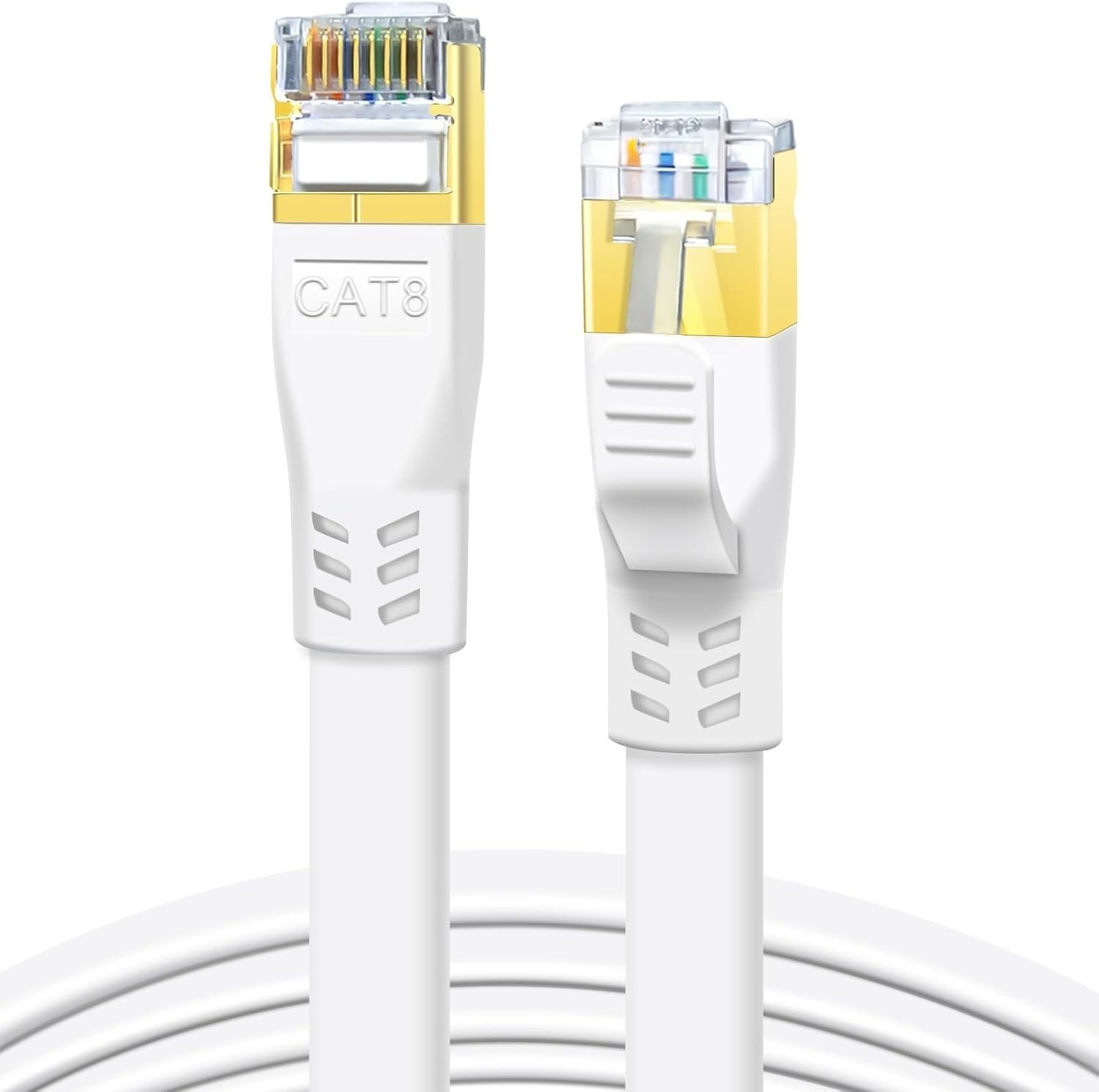 CAT 8 Flat Ethernet Cable, 1.5ft 3ft 6ft 10ft 15ft 20ft 25ft 30ft 40ft 50ft 6…