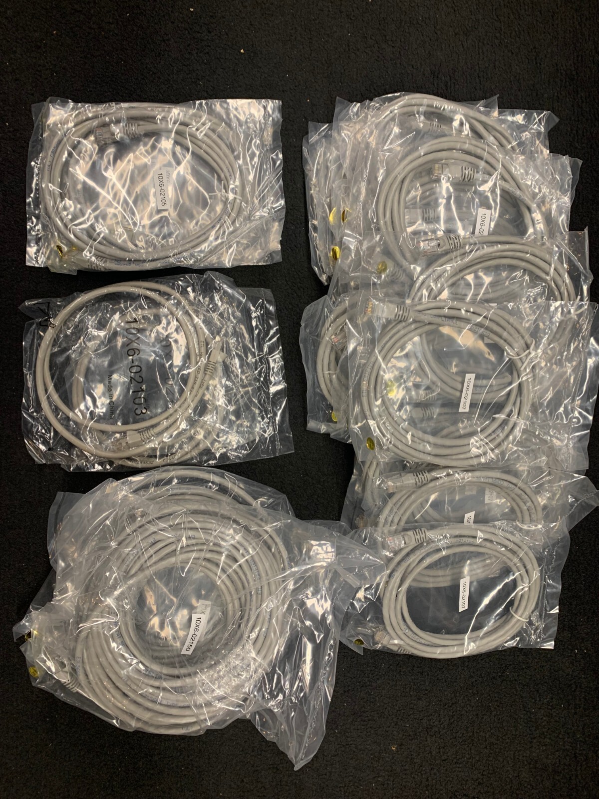 Cat 5e snag-less patch cords – LOT of 26 various lengths, see description