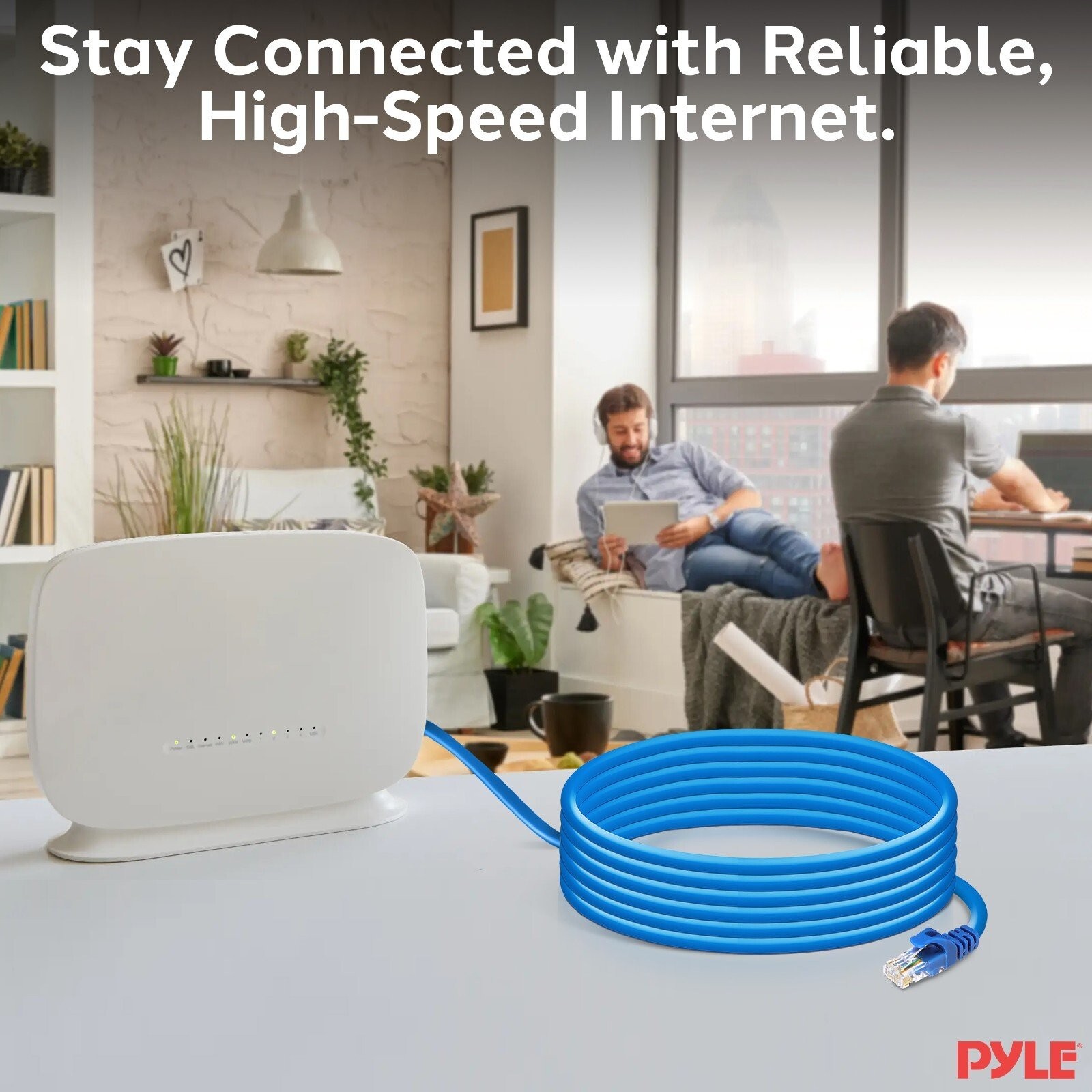 Pyle CAT6 UTP Ethernet Cable – 650MHz / 1 Gbps, 24AWG 7/0.20CCA OD: 5.6MM 8P8C