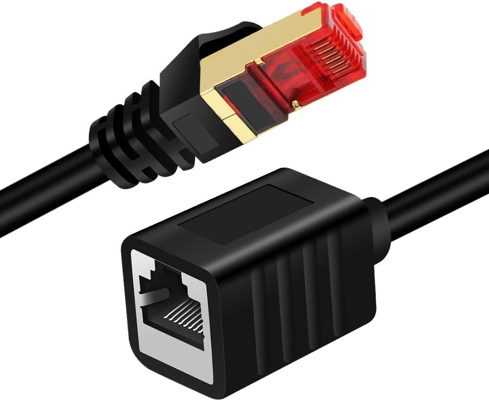 Ethernet Extension Cable 10 Ft, Shielded Network Cat7 Ethernet Extender Cable Ad
