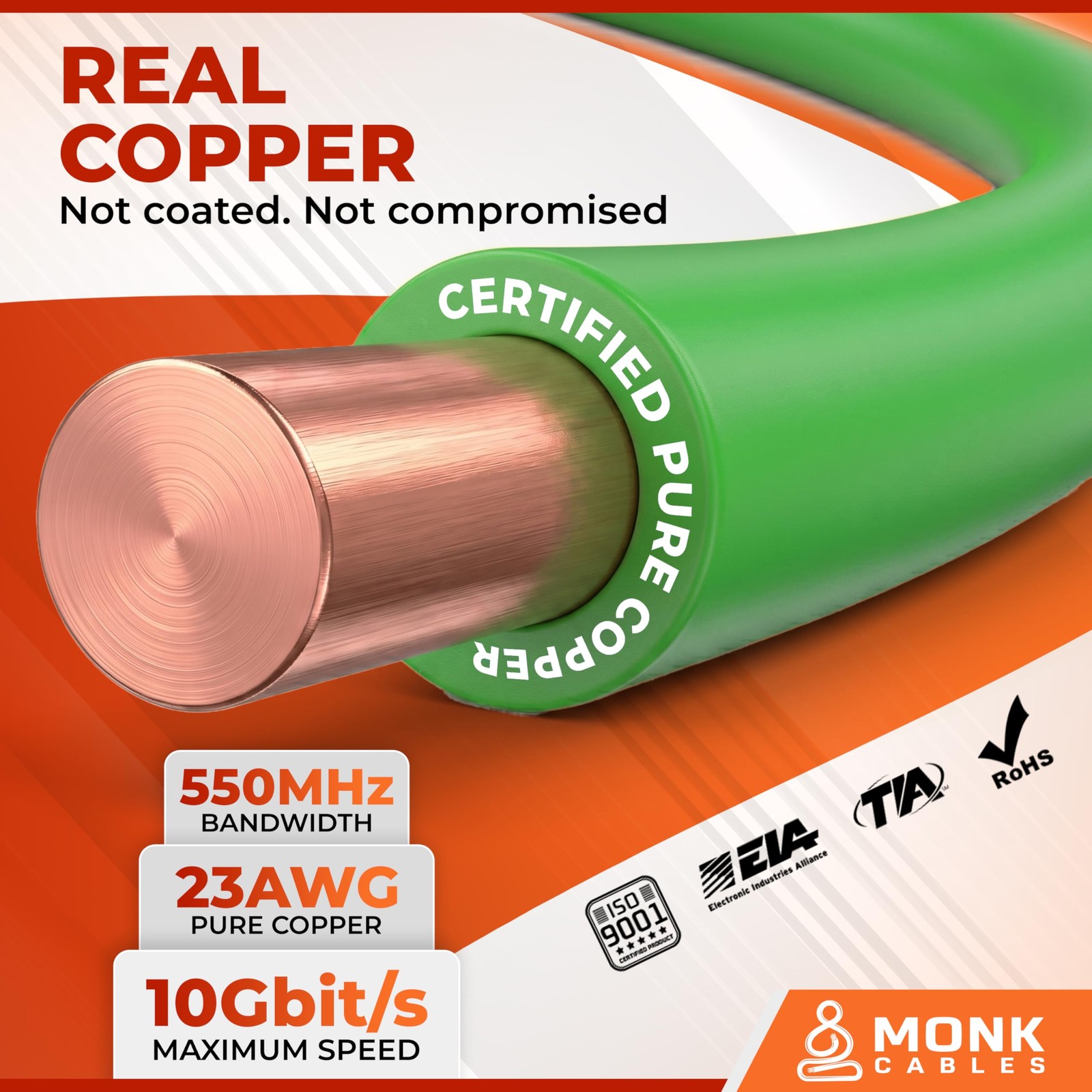 | CAT 6 Ethernet Cable 1000ft | 100% Pure Bare Solid Copper Cat 6 Cable | 23A…