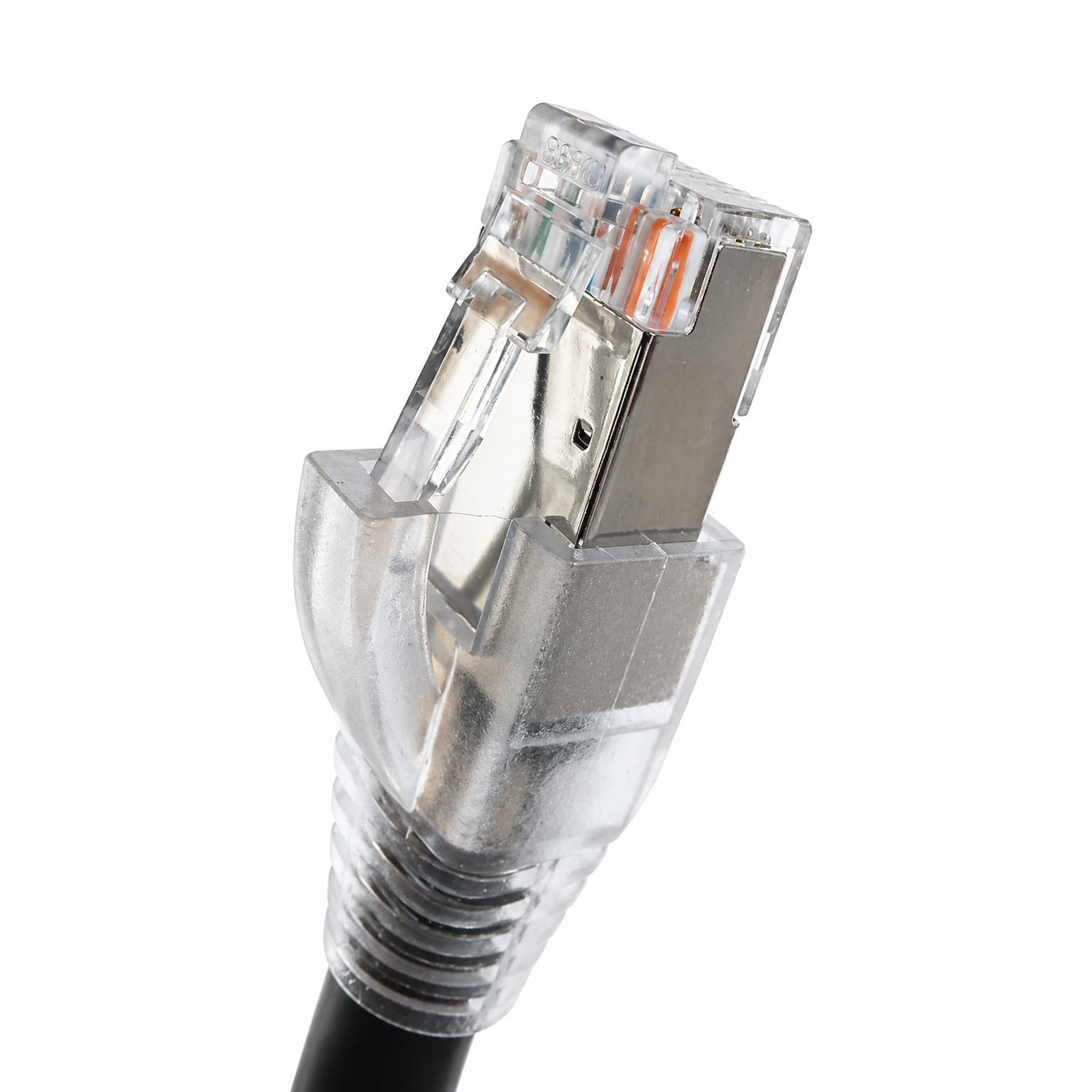 CAT6A Shielded Outdoor Direct Burial UV Patch Cable 10G SOLID COPPER Black 175FT