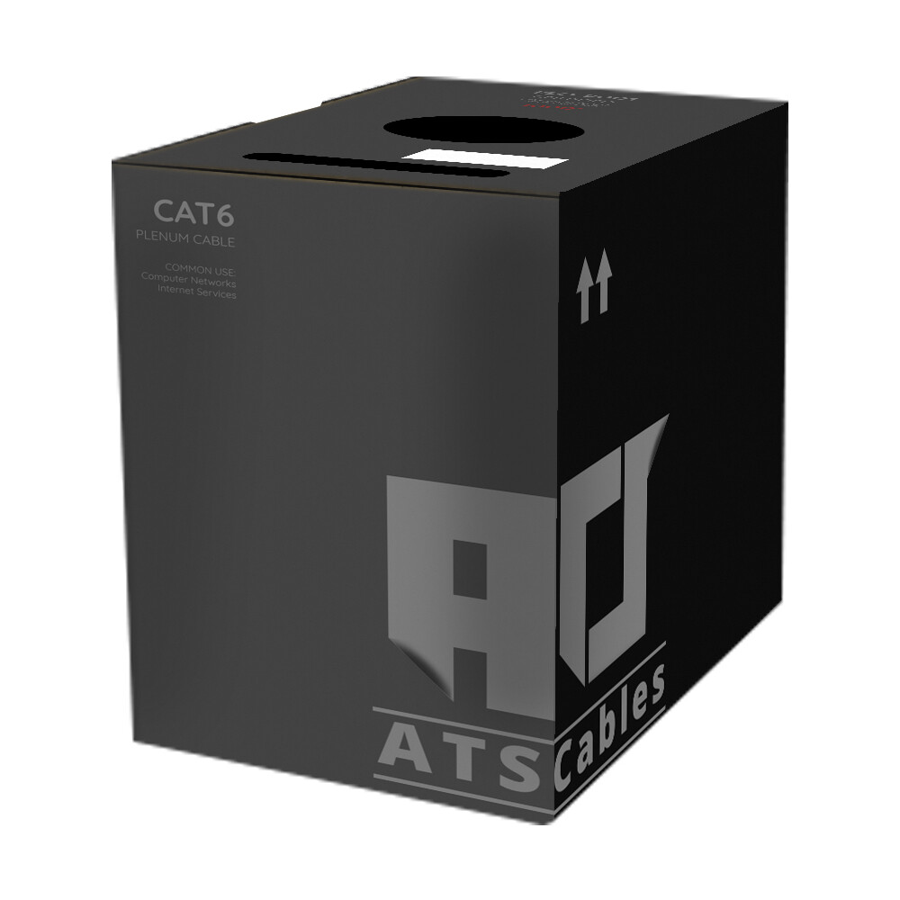 Bulk Cat6 CMP Plenum 1000ft 550 Mhz Ethernet Cable in Multi Colors