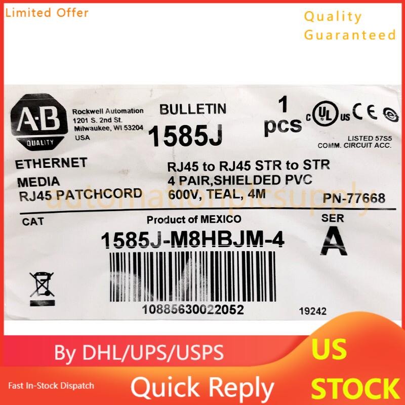 NEW Allen Bradley 1585J-M8HBJM-4 Ethernet Patchcord AB