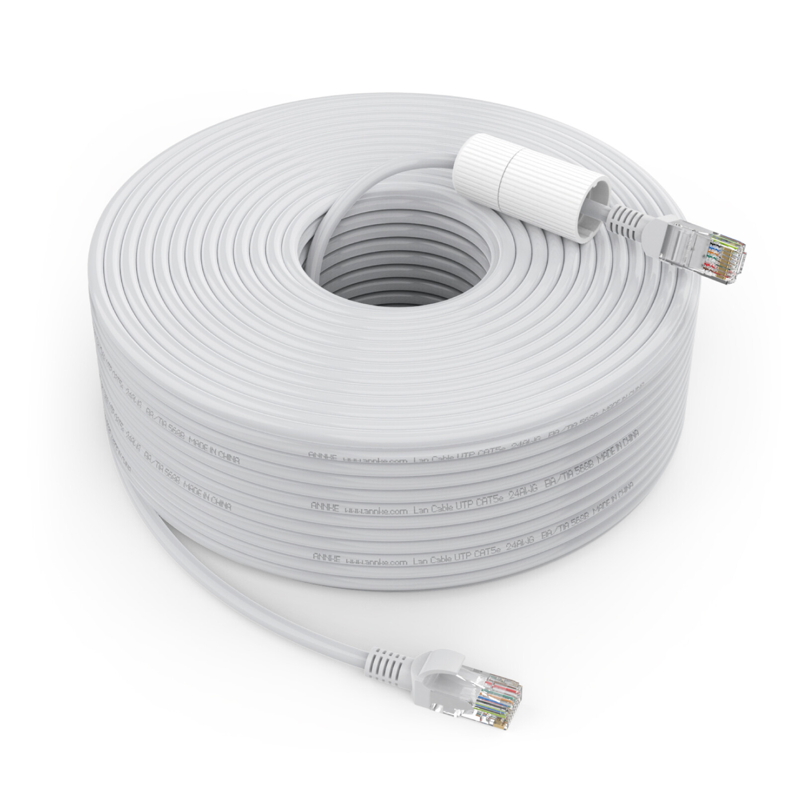 ANNKE 60ft 100ft CAT5E LAN RJ45 Ethernet Cable for POE Security IP Camera System