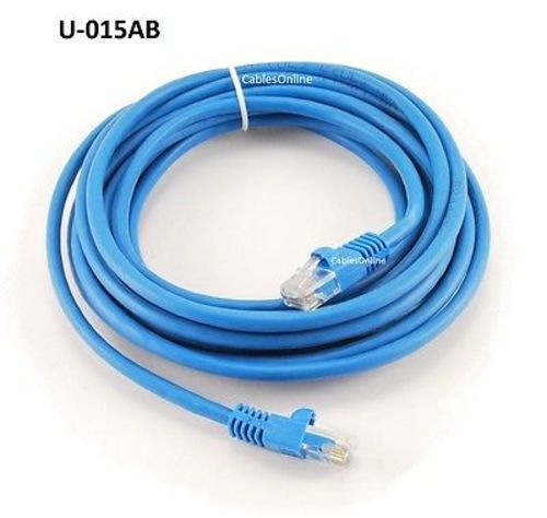 15ft Molded Cat5e 350MHz Ethernet Blue RJ45 Network Cable – CablesOnline U-015AB