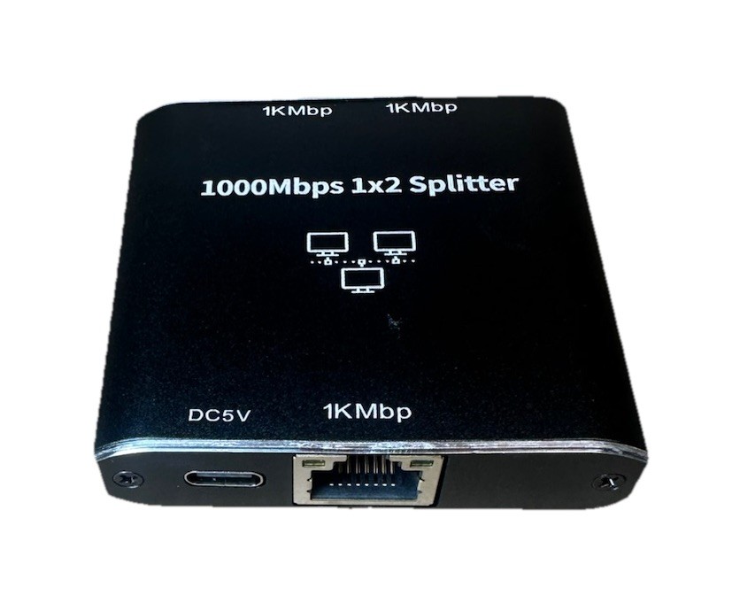 RJ45 Gigabit Ethernet Splitter 1000Mbps LAN Network Internet 1 to 2 Out Adapter