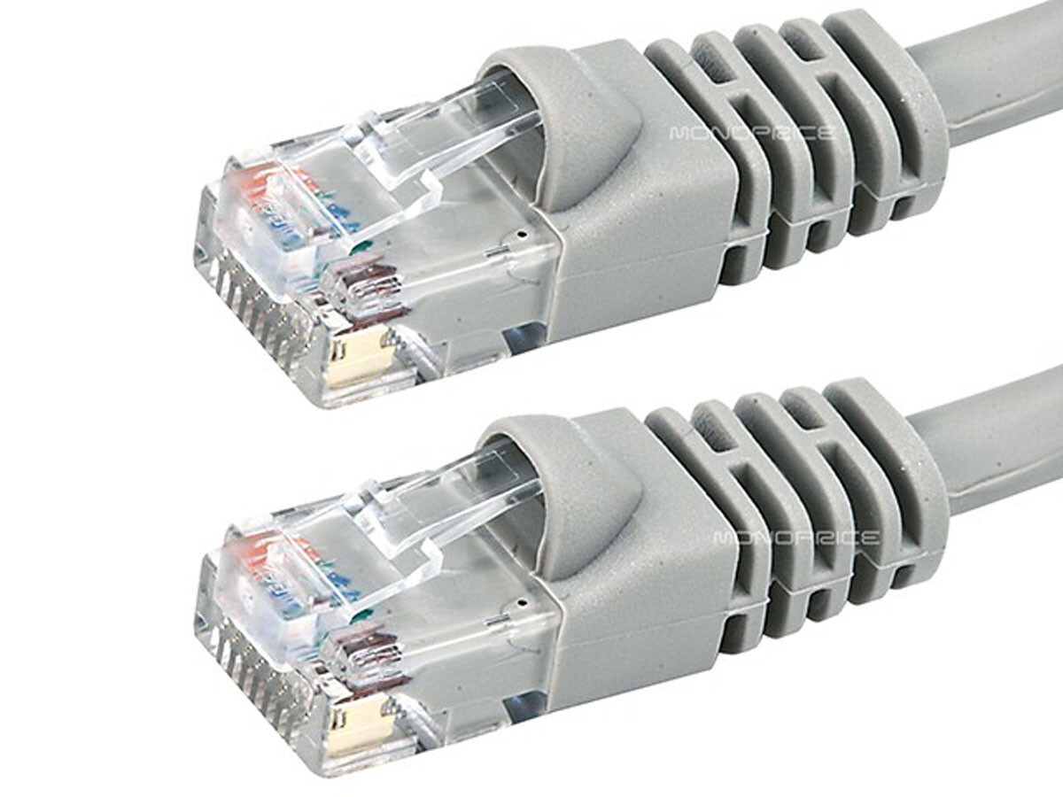 🔥NEW! High Quality Cat6e Snag-less 5 Foot Gray Network Ethernet Patch Cable🔥