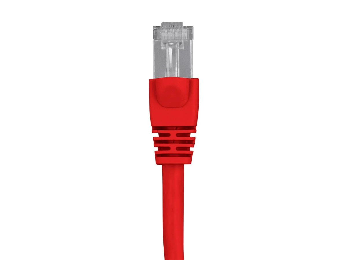 Cat6A Ethernet Patch Cable Network Internet Cord RJ45 STP 10G 26AWG 0.5ft Red