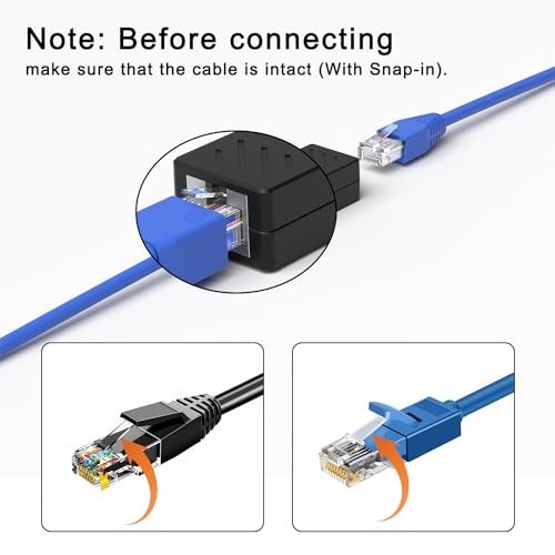 RJ45 Inline Coupler Ethernet Extender Cat7 Cat6 Cat5e Female to Female 20 Pack