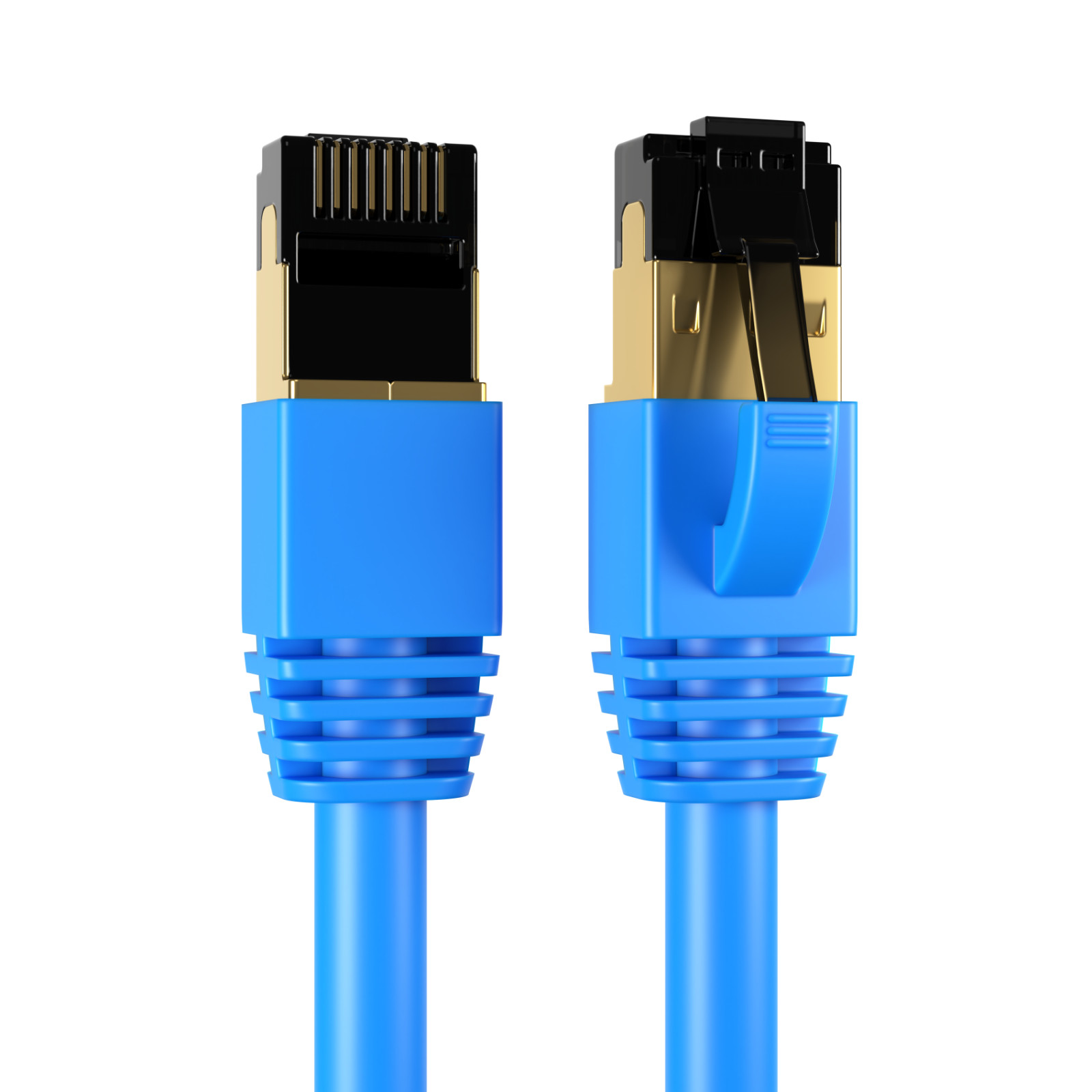 Cat8 SFTP Super Speed Ethernet Patch Cord 40Gbps Wire 0.5-75 FT Blue Pack LOT