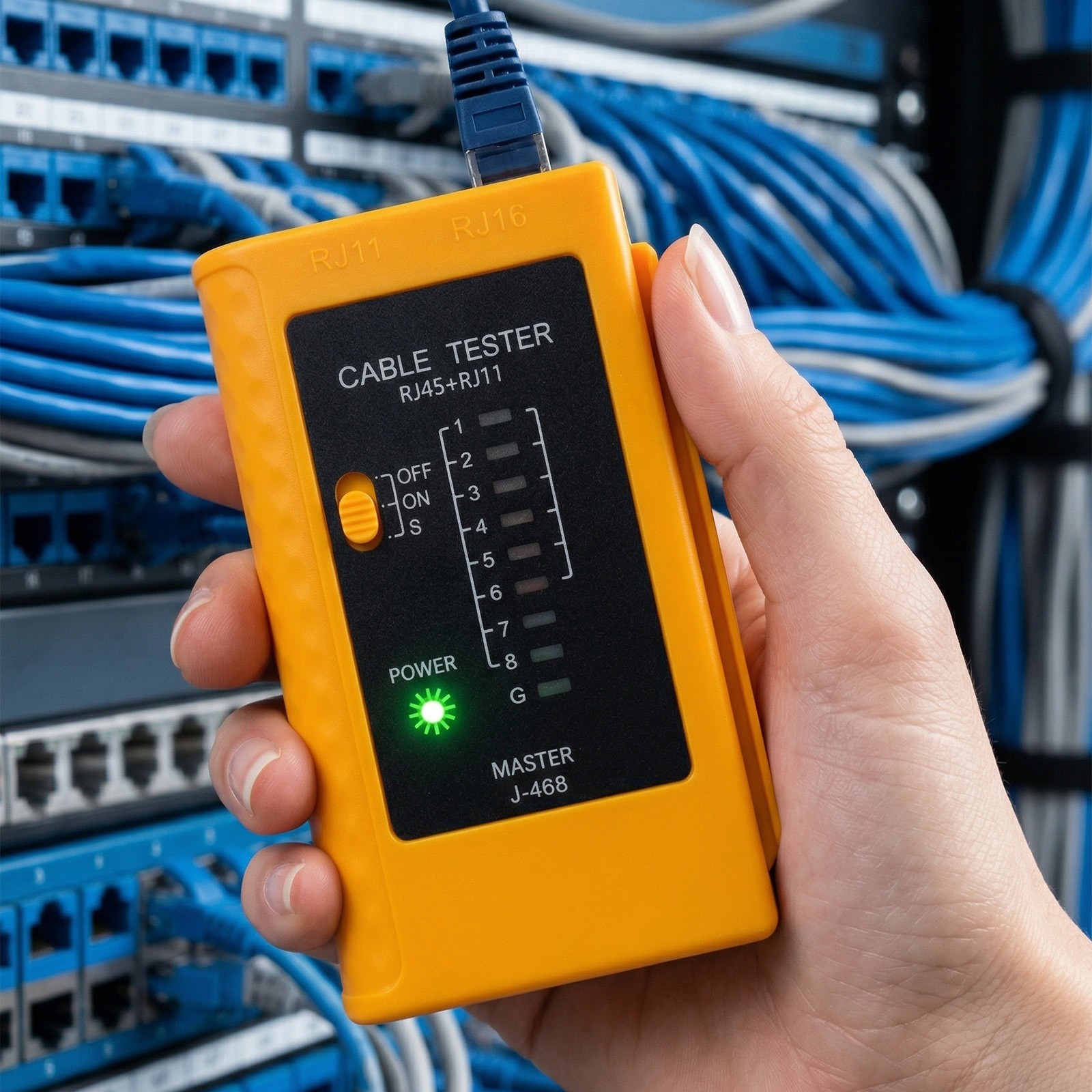 LAN Ethernet Cable Tester for RJ45 RJ11 Cat5e Cat6 Cat7 Networks