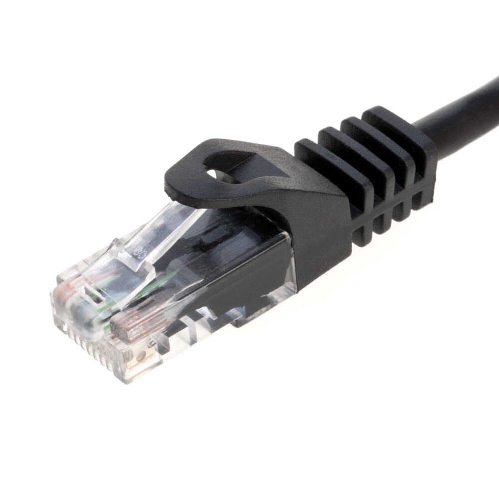 CAT6e / CAT6 Network Patch Cable RJ-45 Ethernet LAN Cable Black 1.5FT – 20FT LOT