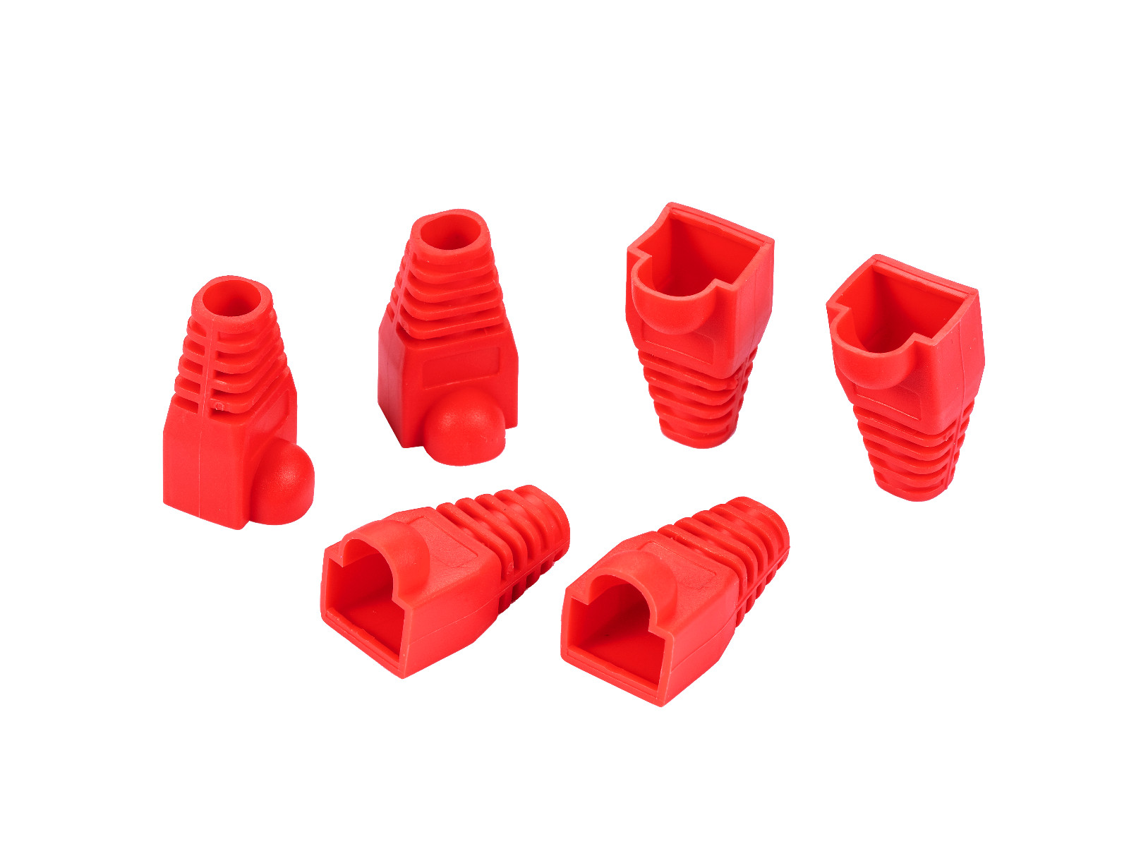 200 pcs Boot Cap Cover for RJ45 Network Connectors Cat5 Cat5e Cat6 Cable Red