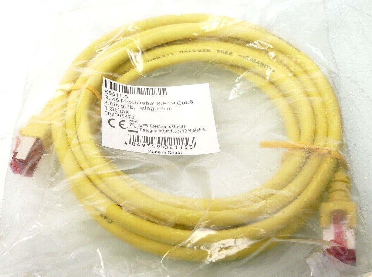 TIA/EIA 568B.2-1 CAT.6 Cable S/FTP PIMF ISO/IEC 11801 Halogen Free 3m