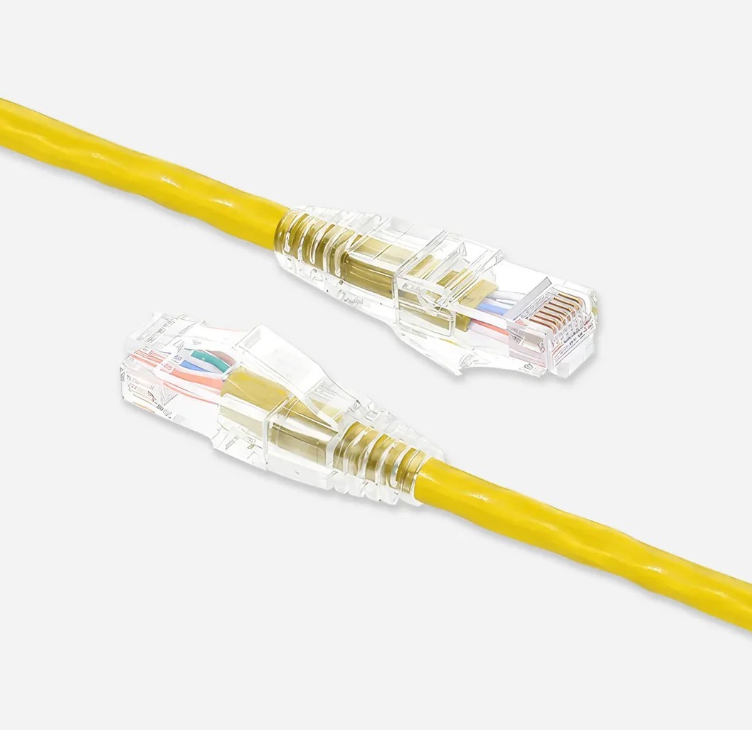 2 Pack 5 Foot Cat6 24AWG Snagless Unshielded Ethernet Network Patch Cable Yellow