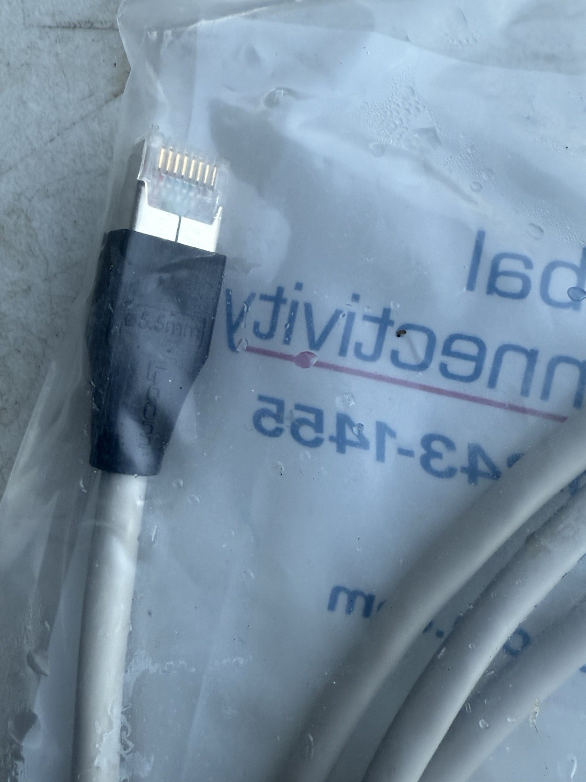 L-com TRD855SCR-7 Shielded Cat5e Ethernet Patch Cable 7ft Gray RJ45 RoHS CE