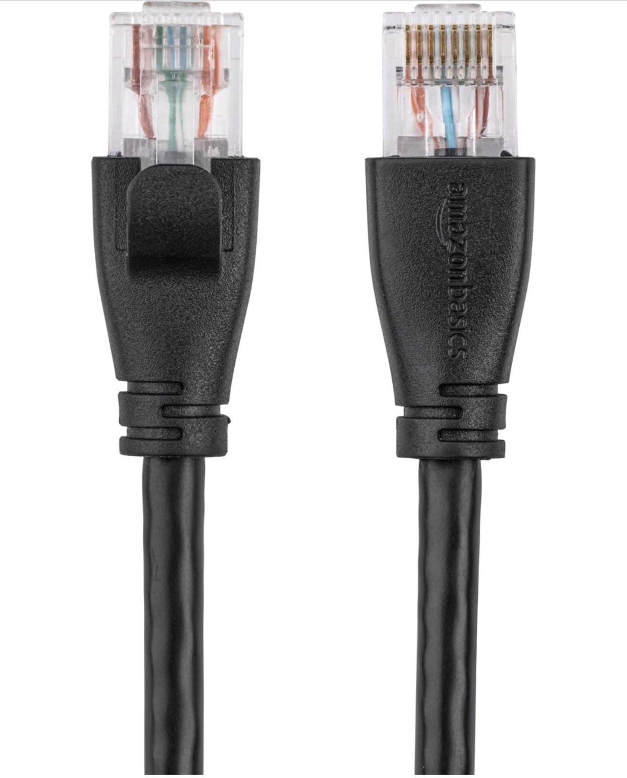 2 pc Amazon Basics RJ45 Cat-6 Ethernet Patch Internet Cable/1Gbps Transfer Speed