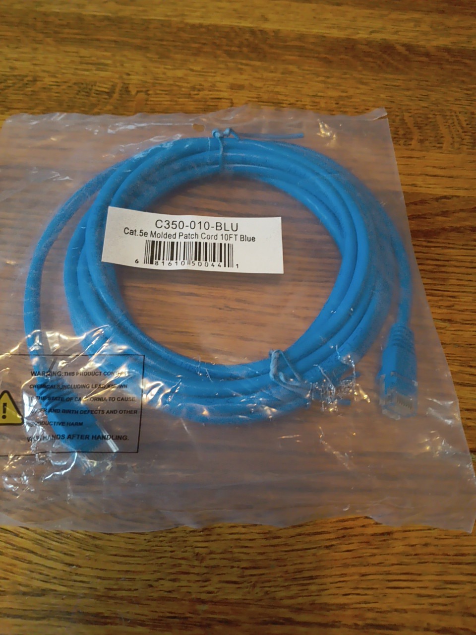 Fast 3M Blue Cat 5e Ethernet Cable 10ft Patch Cord RJ45 C350-010BLUE