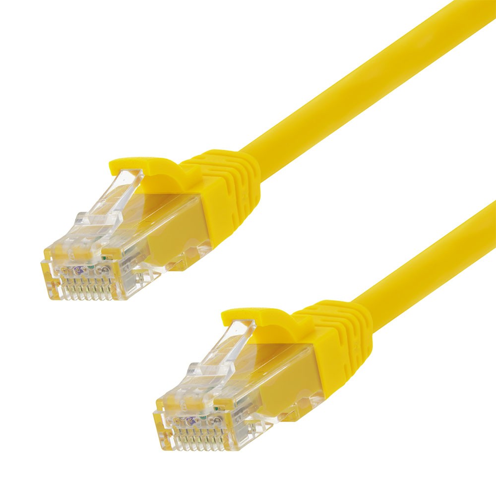 Ethernet Patch Cable CAT6A, UTP, 24AWG, 2 Ft, 10 pack, Yellow