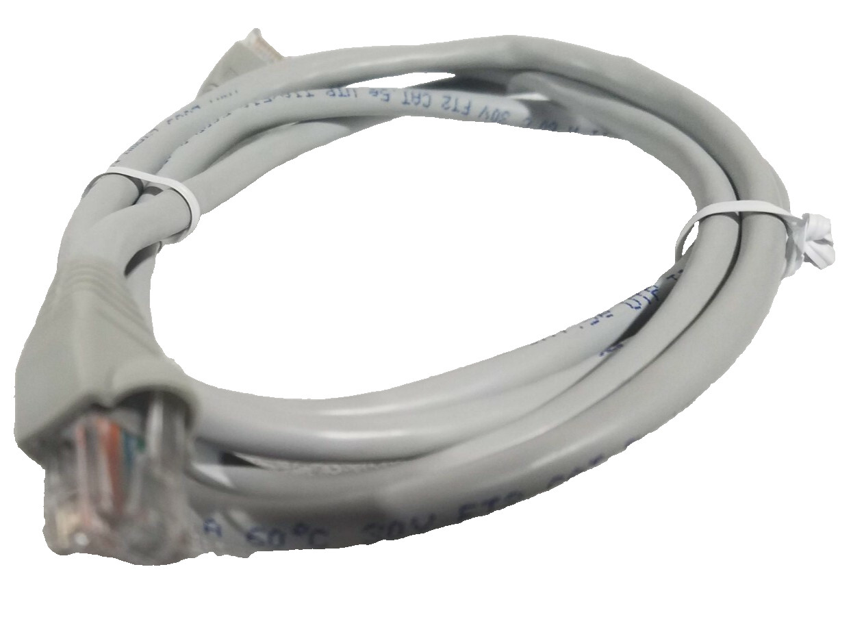 5ft CAT5e Ethernet Jumper Cable Gray RJ45 Patch Cord TIA/EIA-568B