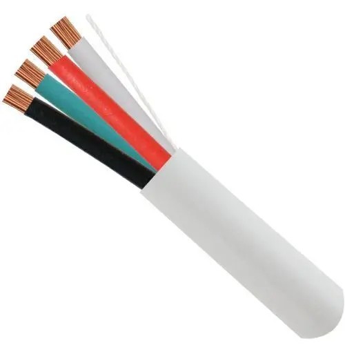 Vertical Cable 16/4 Speaker Wire 500 Feet 65 Strand White PVC Jacket Bare Copper