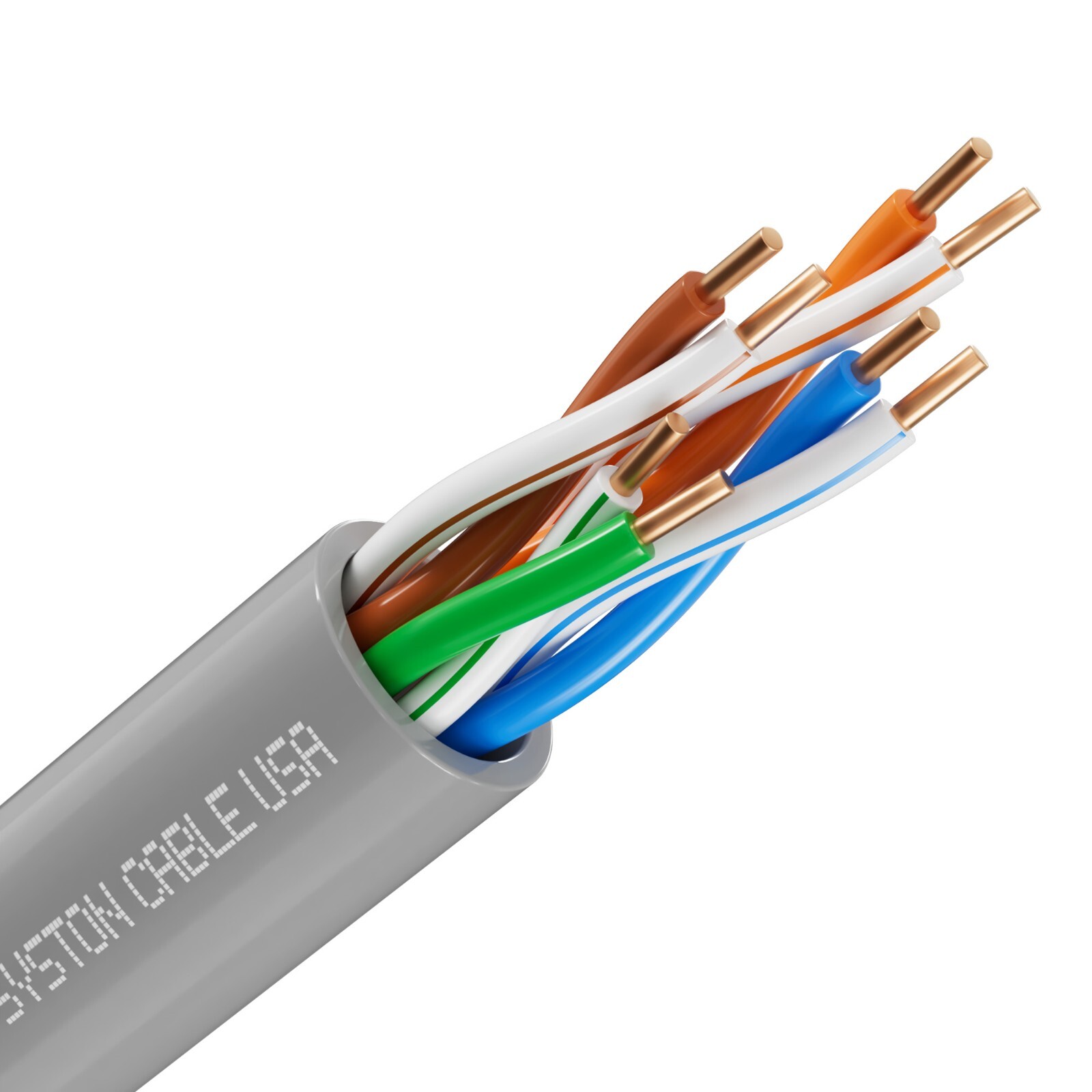 Syston Cat 5e Ethernet Network Cable 350MHz 24AWG UTP Solid Copper Wire-CMR Bulk