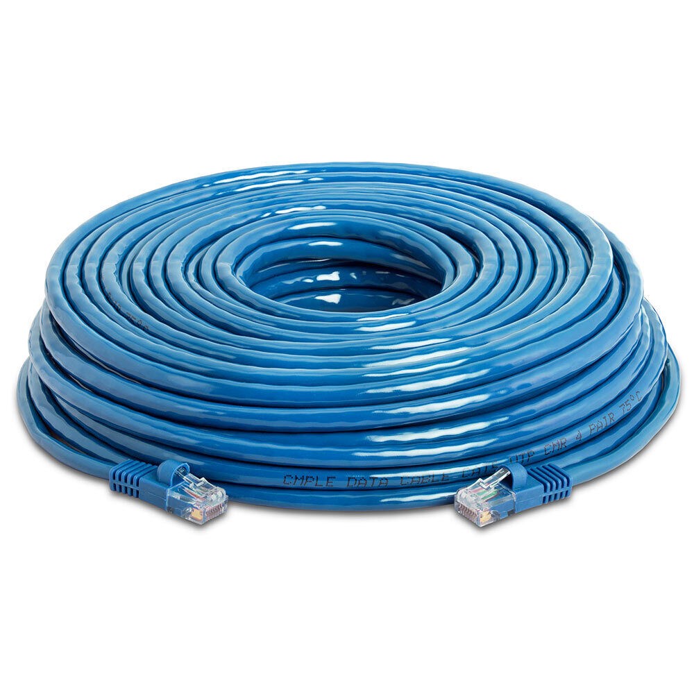 75 FT Cat5e Patch Cable Blue LAN Internet Cat 5e Cord RJ45 Modem Ethernet Cable