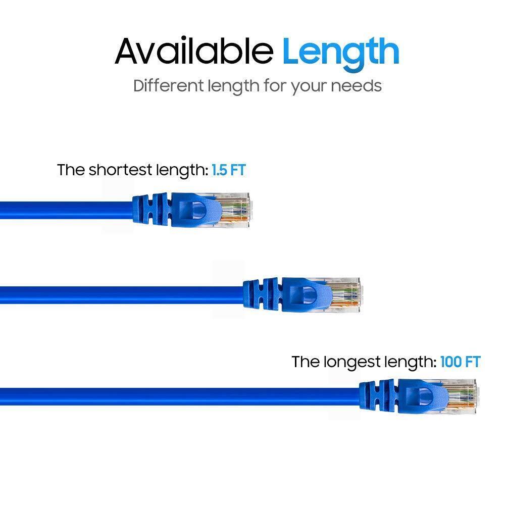 CAT 6 Ethernet Cable Lan Network CAT6 Internet Modem Blue RJ45 Patch Cord LOT