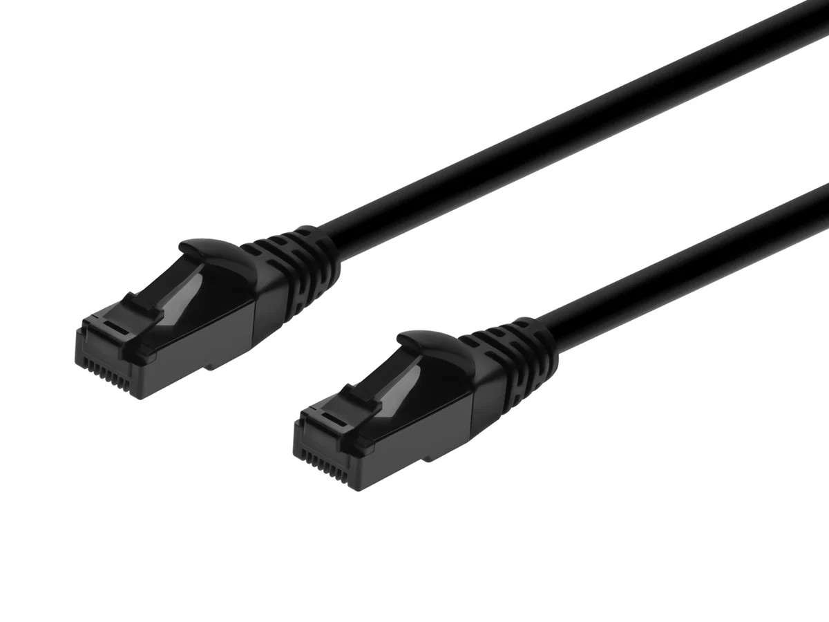 Monoprice Cat6A Flexible TPE Patch Cable 3 Feet Black UTP 24AWG 500MHz RJ45