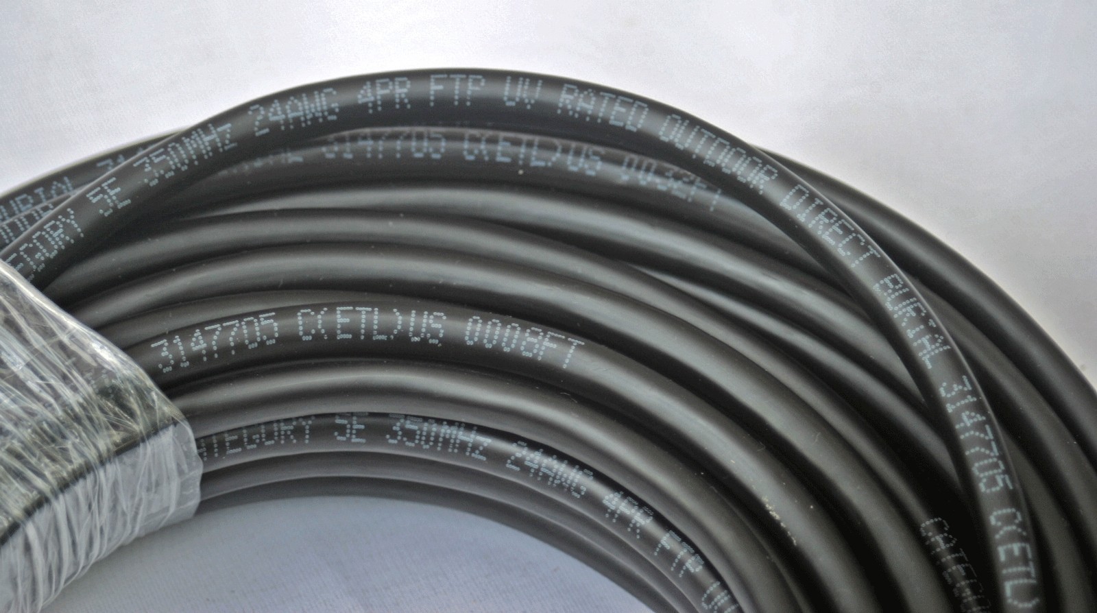 200’FT CAT5’e SHIELDED Outdoor Ethernet Cable UV Direct bury RJ45 copper network