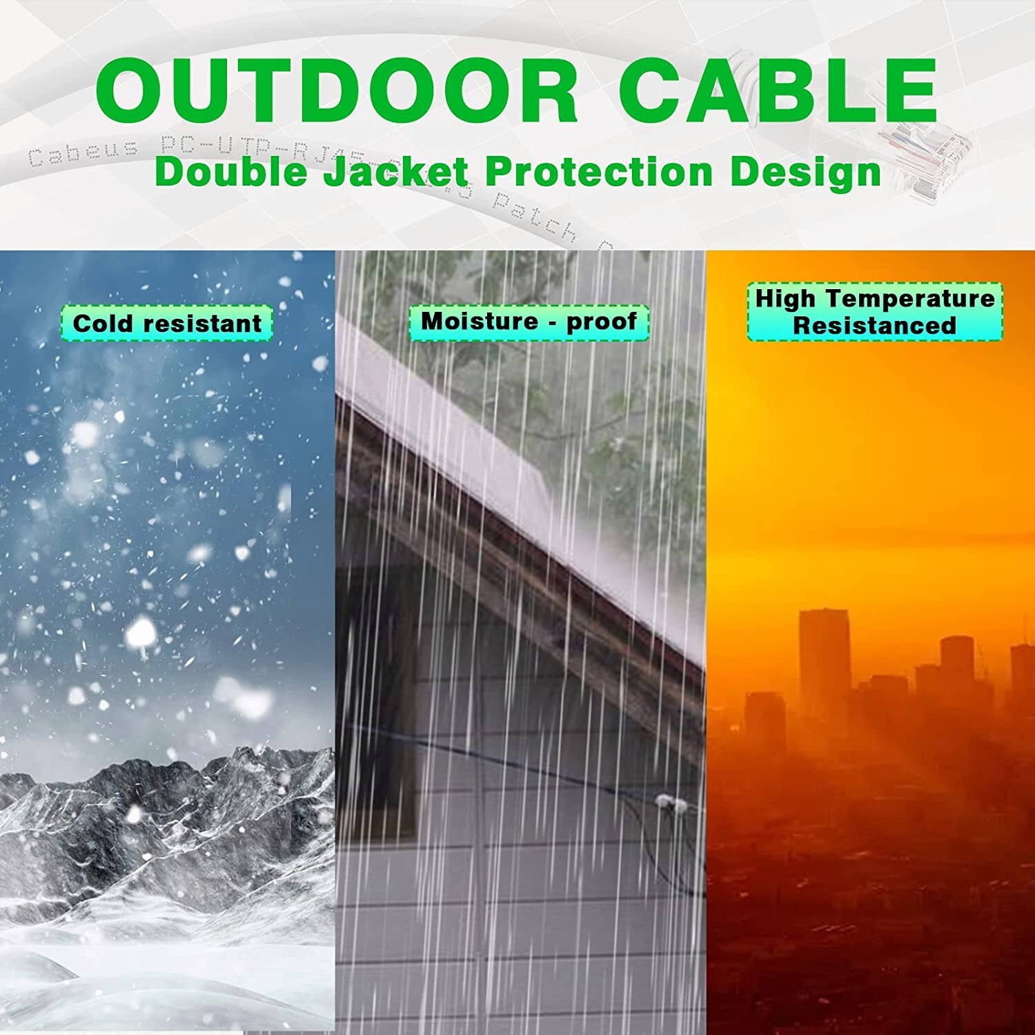 Cat 5 Ethernet Cable High Speed Patch Internet Cable Lan Rj45 10ft 60ft 100ft