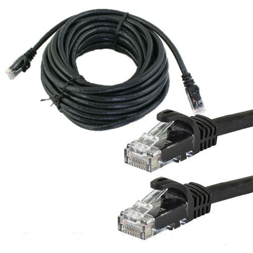 75 FT RJ45 Cat5 Ethernet LAN Network Cable for PC PS Xbox Internet Router Black
