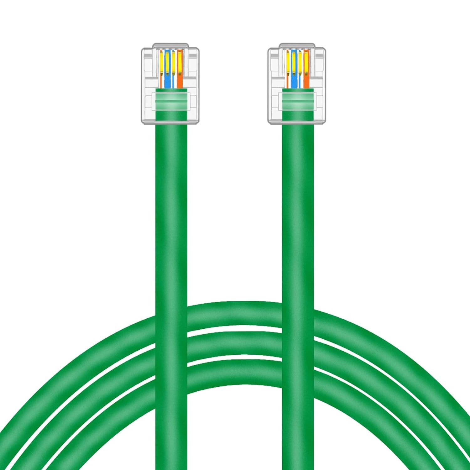 NECABLES CAT5E RJ11 Data Cable DSL 3ft Heavy Duty High-Speed for 3 feet